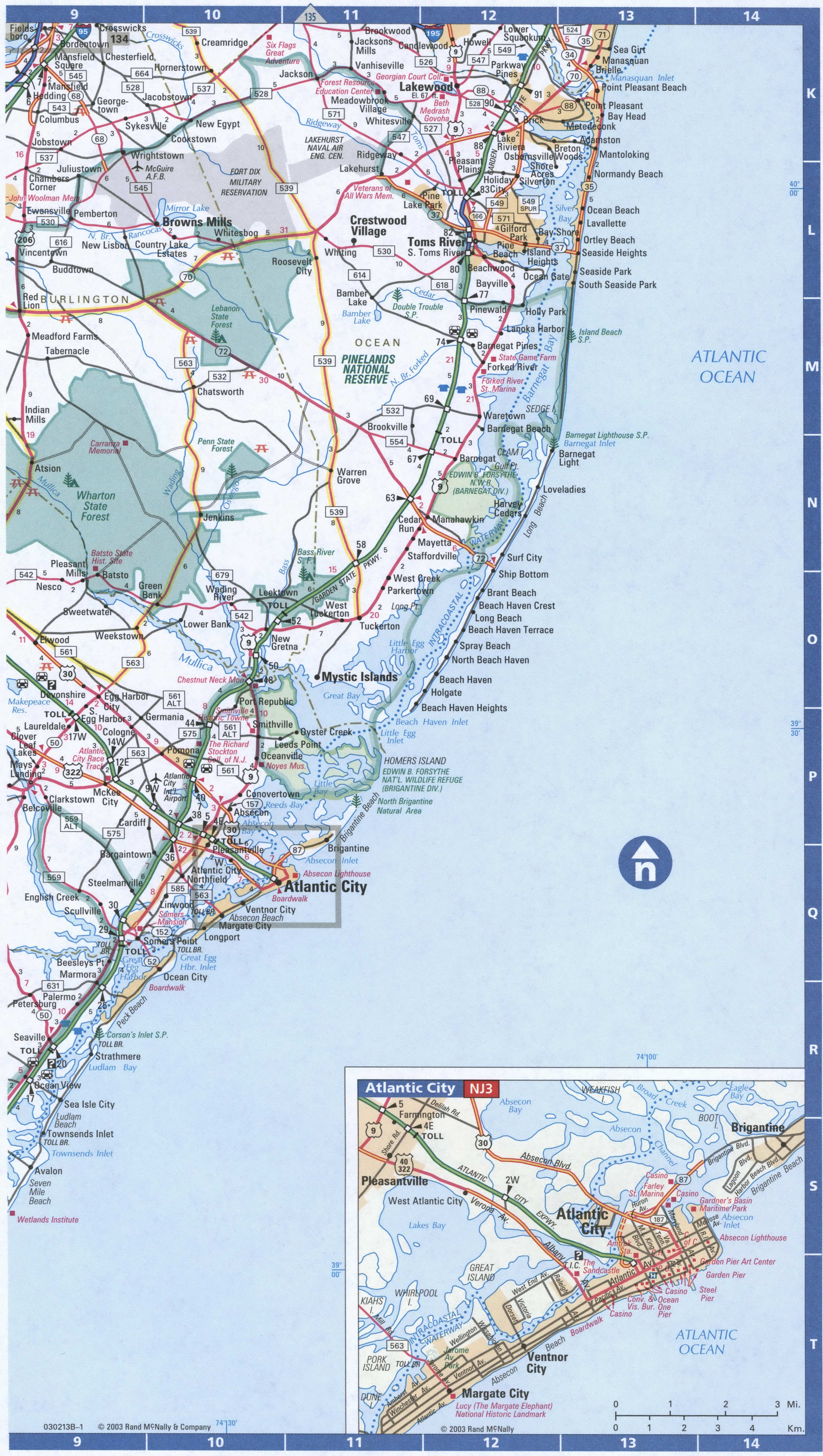 New Jersey SouthEast map