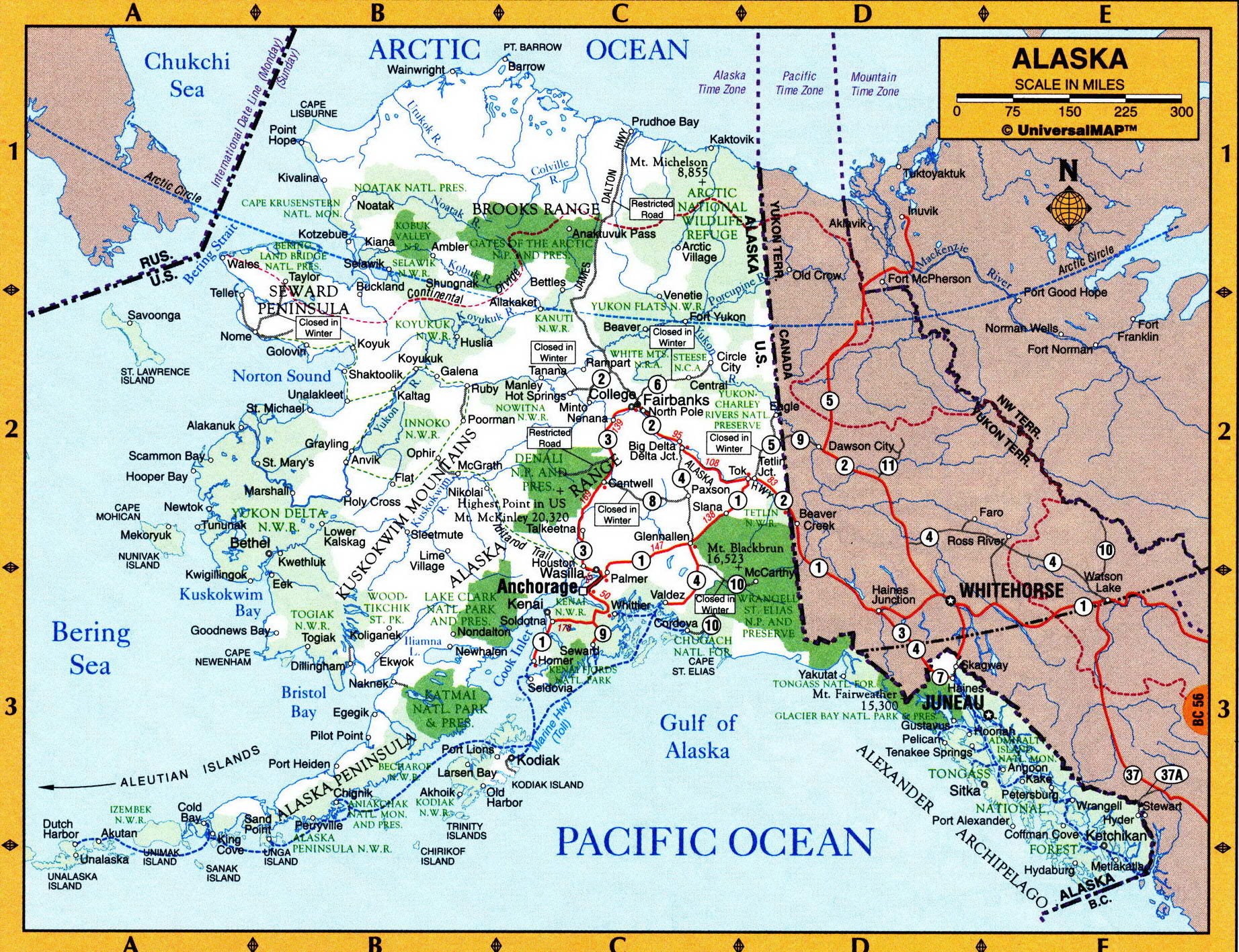 Geography map of Alaska