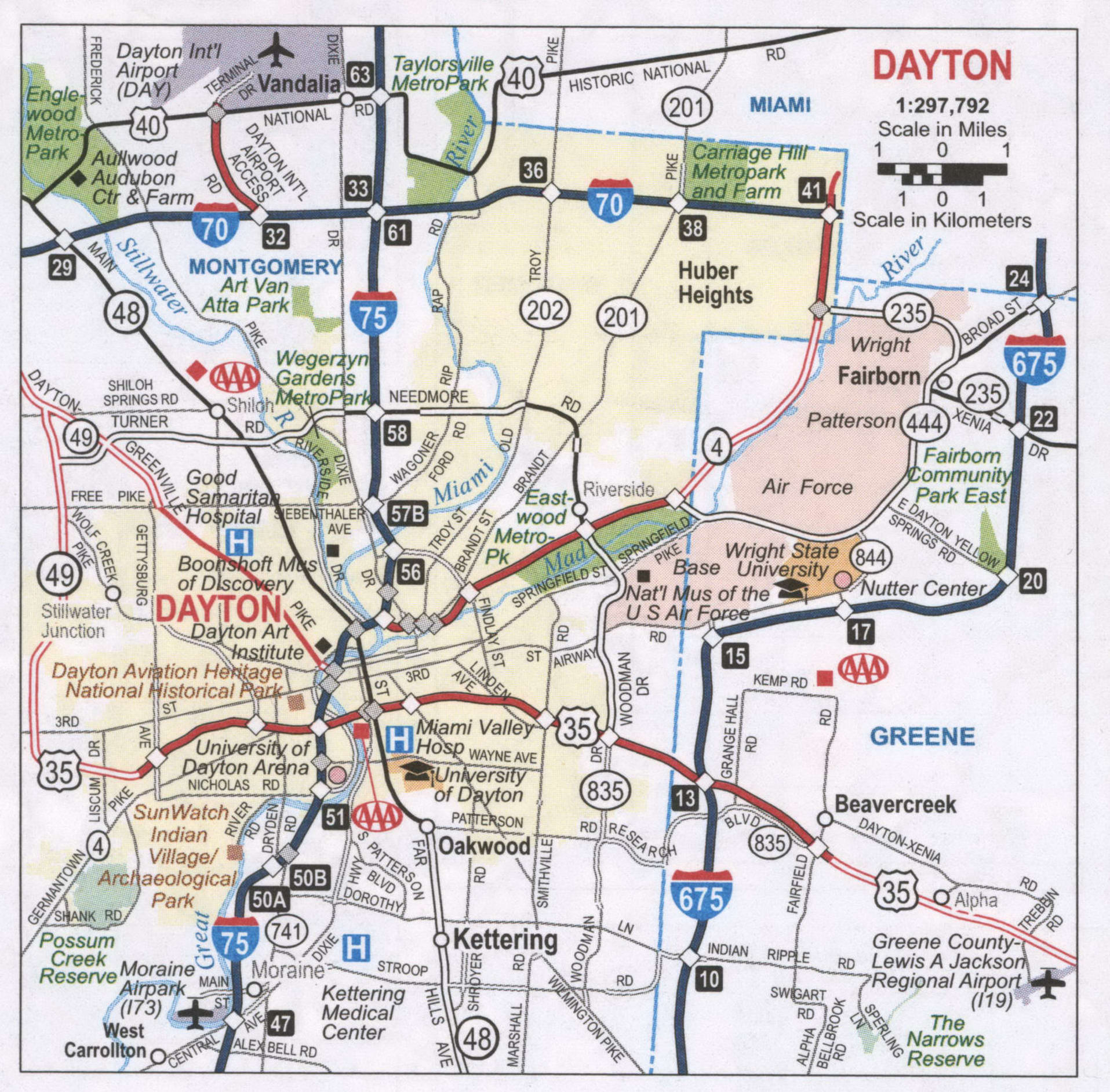 Dayton Ohio County Map